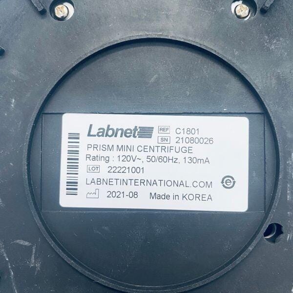 Labnet Prism Mini Centrifuge with Two Rotors (2.0ml/0.2ml) and Adapters, 120V Centrifuges Labnet