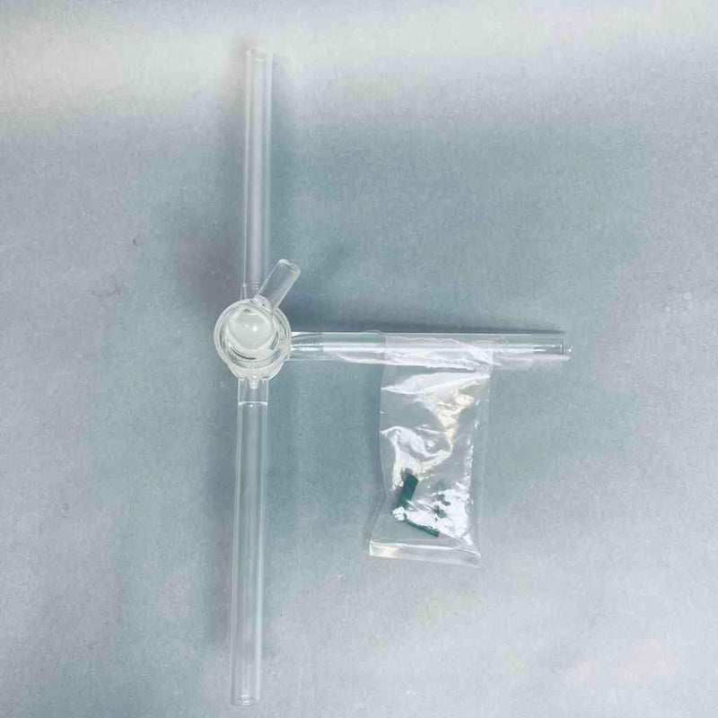 Laboratory Glass Three Way Glass Stopcock Adapter 1/2 in. OD Glassware Laboratory Glass