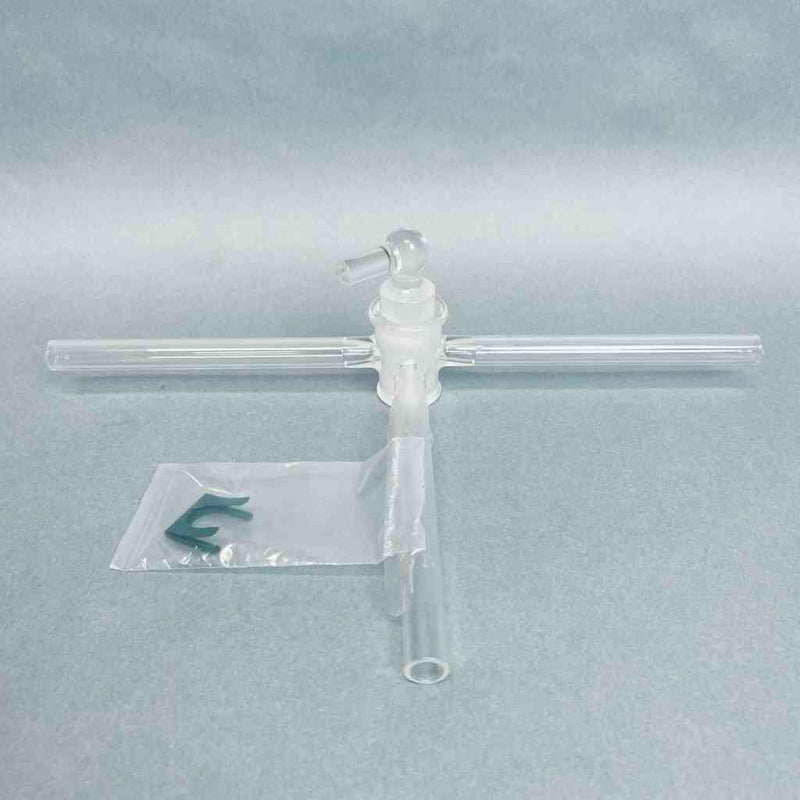 Laboratory Glass Three Way Glass Stopcock Adapter 1/2 in. OD Glassware Laboratory Glass