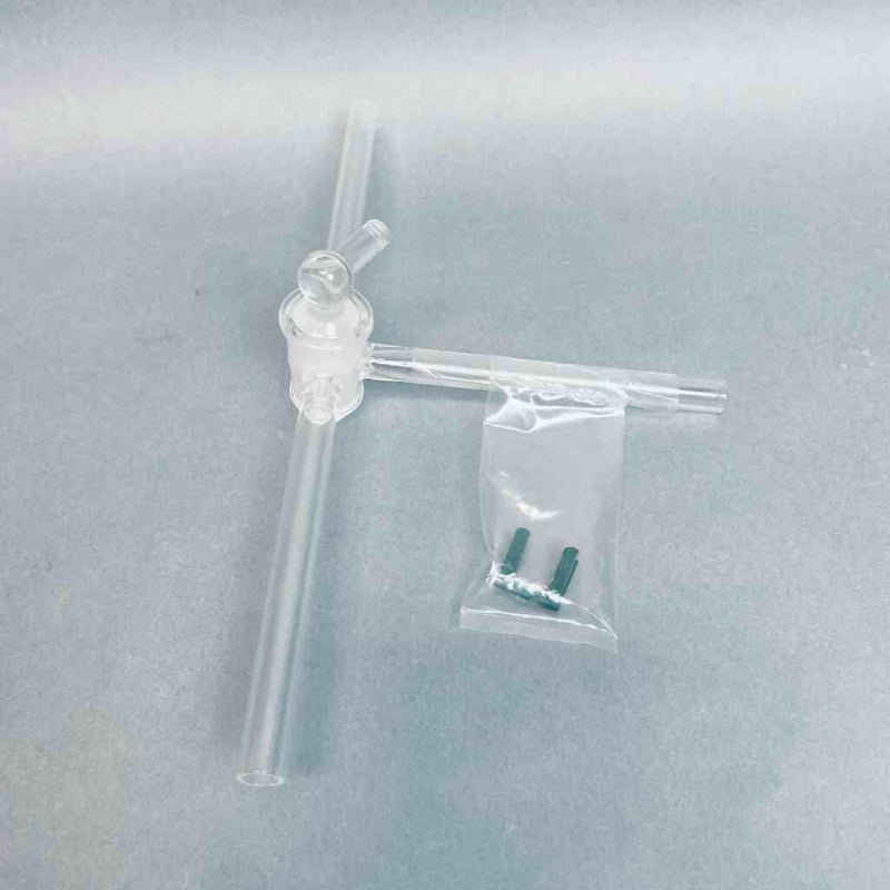 Laboratory Glass Three Way Glass Stopcock Adapter 1/2 in. OD Glassware Laboratory Glass