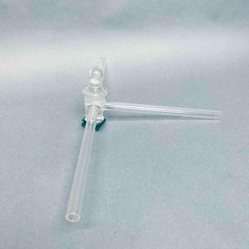 Laboratory Glass Three Way Glass Stopcock Adapter 1/4 in. ID Jointed Glassware Laboratory Glass