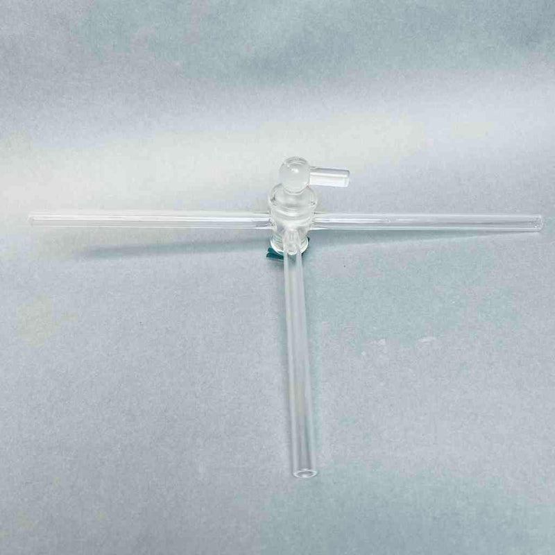 Laboratory Glass Three Way Glass Stopcock Adapter 1/4 in. ID Jointed Glassware Laboratory Glass
