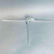 Laboratory Glass Three Way Glass Stopcock Adapter 1/4 in. ID Jointed Glassware Laboratory Glass