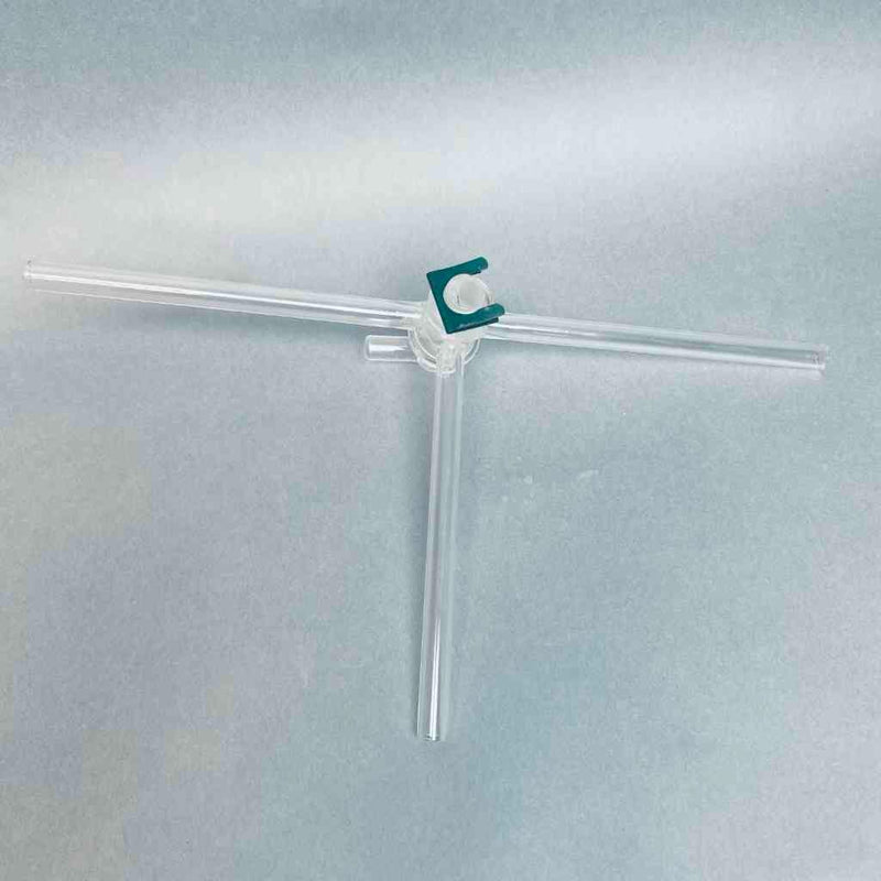 Laboratory Glass Three Way Glass Stopcock Adapter 1/4 in. ID Jointed Glassware Laboratory Glass