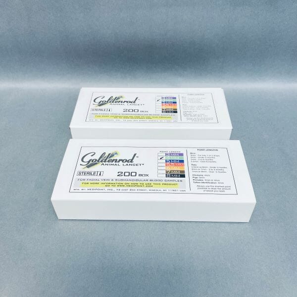 Medipoint Goldenrod Animal Lancet 4 mm Total of 1000 Animal Science Medipoint