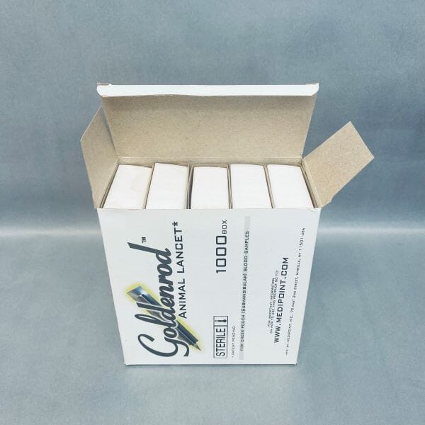 Medipoint Goldenrod Animal Lancet 4 mm Total of 1000 Animal Science Medipoint