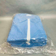 Medline Multi Layer Lab Coat Blue SMS Medium with Zipper Front Lot of 25 Lab Coats PPE Medline