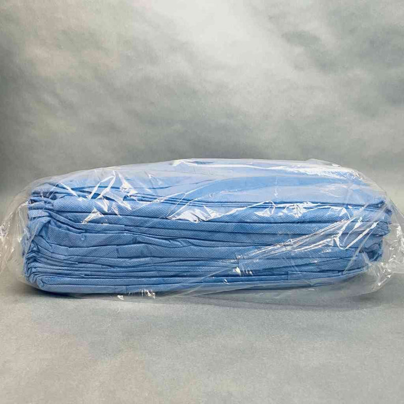 Medline Multi Layer Lab Coat Blue SMS Medium with Zipper Front Lot of 25 Lab Coats PPE Medline