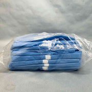 Medline Multi Layer Lab Coat Blue SMS Medium with Zipper Front Lot of 25 Lab Coats PPE Medline