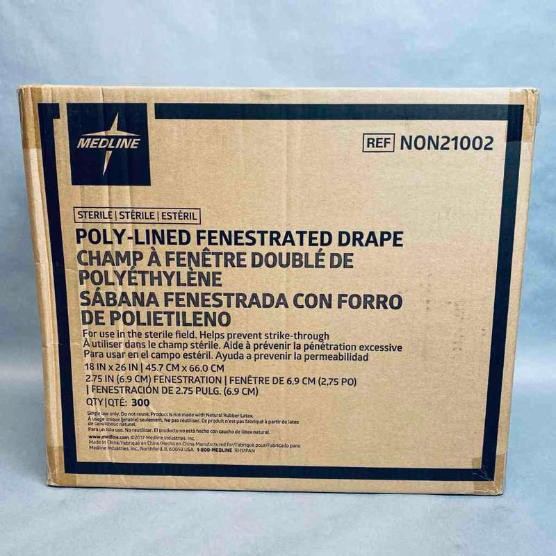 Medline Poly-Lined Fenestrated Drape Sterile 18 x 26 in. Case of 300 Drapes Other Healthcare, Lab & Dental Medline