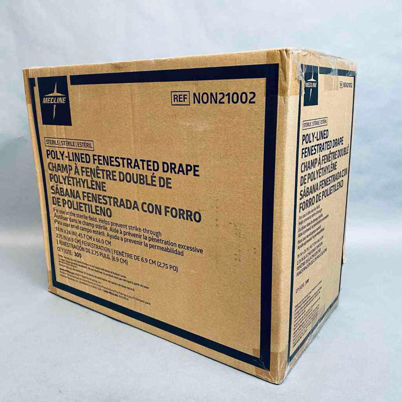 Medline Poly-Lined Fenestrated Drape Sterile 18 x 26 in. Case of 300 Drapes Other Healthcare, Lab & Dental Medline