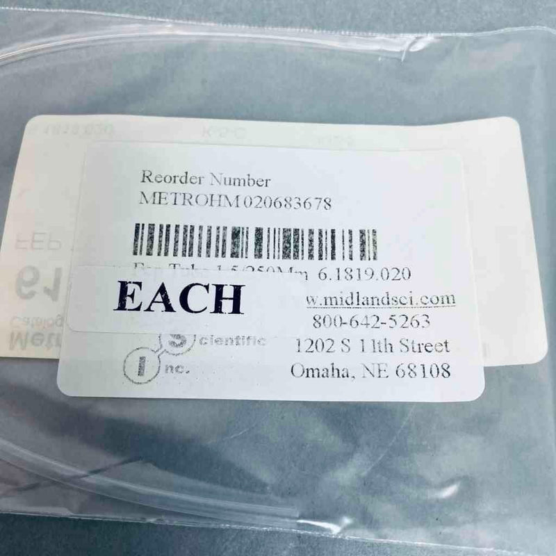 Metrohm FEP Tube for M6 Threaded Hole 1.5/250 mm Lot of 3 Tubes Hose & Tubing Metrohm