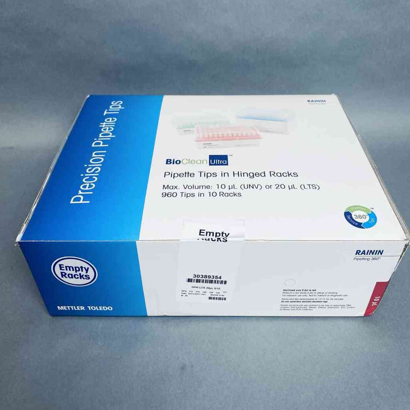 Mettler Toledo Empty Refill Rack GPR LTS for 20 ul Pipette Tips 0/10 Case of 50 Racks Pipets & Pipette Tips Mettler Toledo