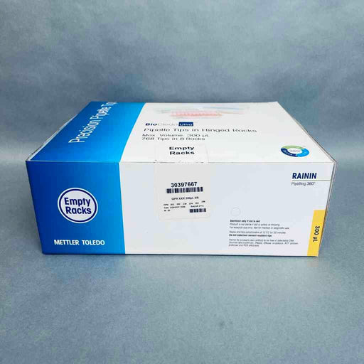 Mettler Toledo Empty Refill Rack GPR Universal Tip 300 ul 0/8 Case of 40 Racks Pipets & Pipette Tips Mettler Toledo