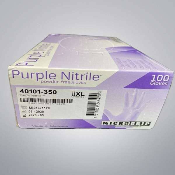 MicroGrip Nitrile Gloves Extra Large Purple 5 Boxes of 100 Gloves Each Other MicroGrip