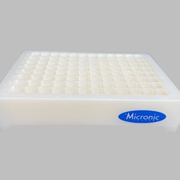 Micronic Comorack-96 Microtube Rack with Clear Lid Barcoded PC Set of 17 Racks Lab Consumables::Tubes, Vials, and Flasks Micronic