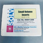 MicroSolv Small Volume Glass Insert 6 x 29 mm 200 ul Pack of 100 Inserts Glassware MicroSolv