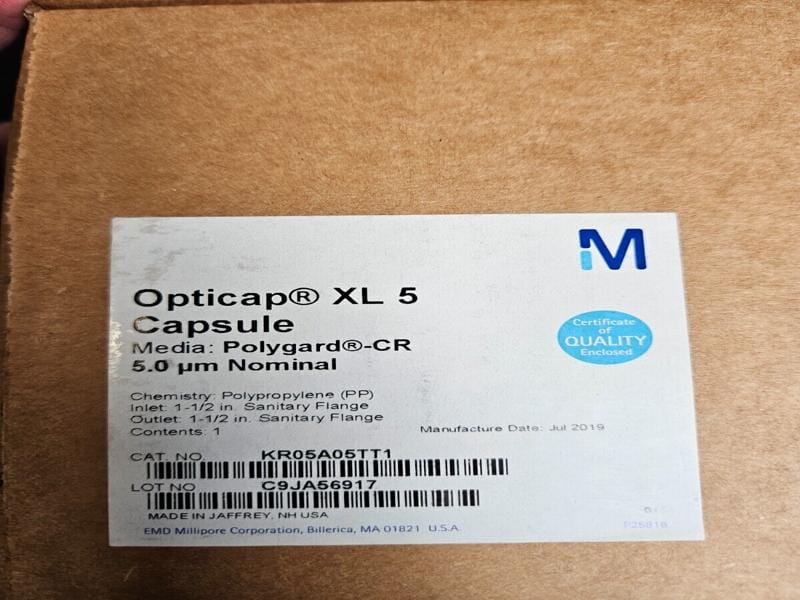 Milipore KR05A05TT1 Filter Capsule Opticap XL 5 Polygard 5 um Filters Millipore