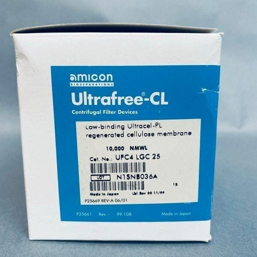 Millipore Amicon Ultrafree-CL Centrifuge Filter Regenerated Cellulose Pack of 25 Chromatography Columns & Reservoirs Millipore