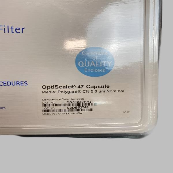 Millipore Capsule Filter OptiScale 47 Sealed Pack 3 Filters SN50A47HH3 Filters Millipore