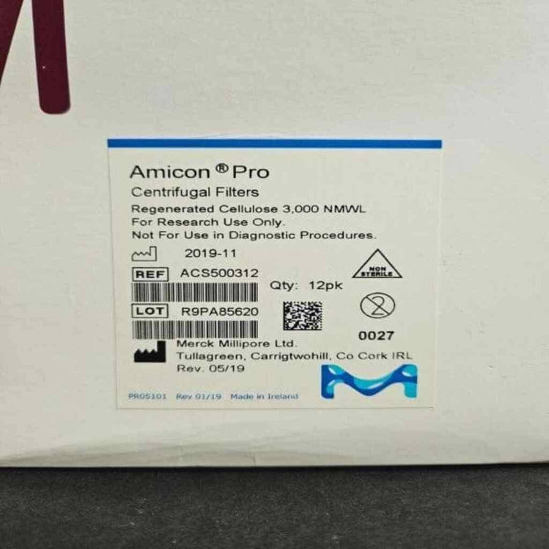 Millipore Centrifuge Filter 15 ml Amicon Pro with Ultra-0.5 Device 12 Filters Filters Millipore