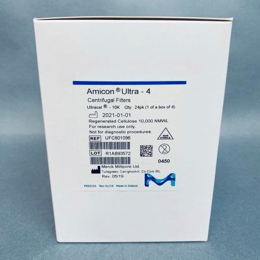 Millipore Centrifuge Filter 4 ml Amicon Ultra-4 Ultracel 10K Pack of 24 Filters Millipore