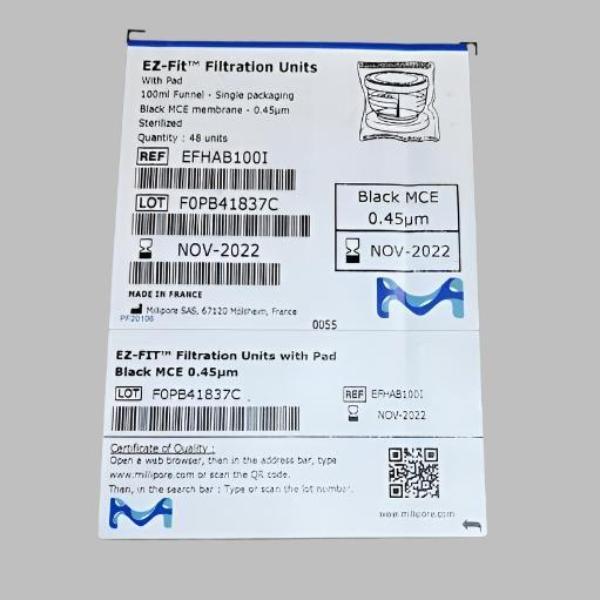 Millipore Filter Unit EZ-Fit 100 ml Individually Sealed 48 Filters Filters Millipore