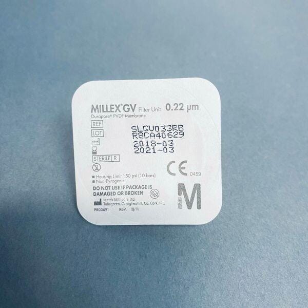 Millipore Millex-GV Syringe Filter Unit Sterile 0.22 um Pack of 247 Filters Filters Millipore