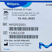 Millipore Millipak Express 20 Filter 0.22 um Durapore Filters Millipore