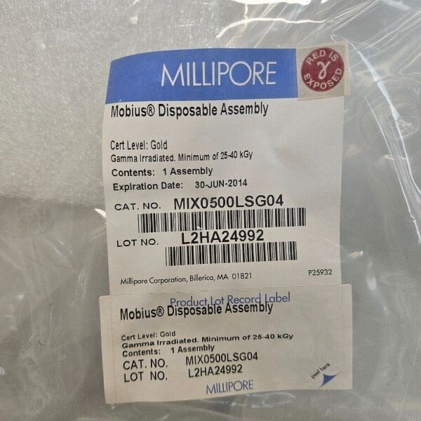 Millipore Mobius Sample Disposable Assembly 500L Single Use Gold Certi ...