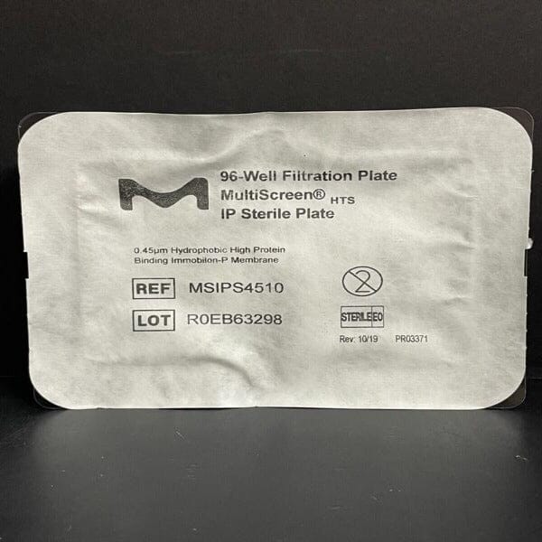 Millipore MulitScreen Filter Plate 96 Well 0.45um PVDF Pack of 10 Filter Plates Filters Millipore