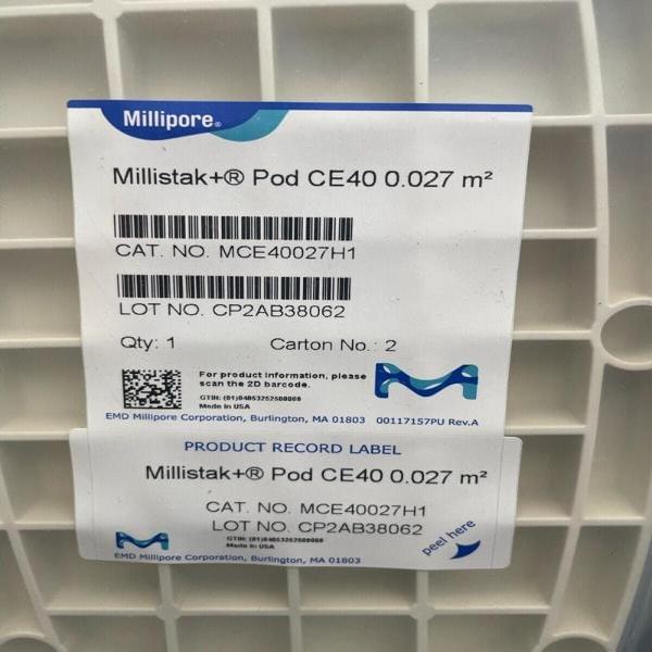 Millipore Pod Depth Filter Millistak+ 27 cm2 Sealed Package MCE40027H1 Filters Millipore