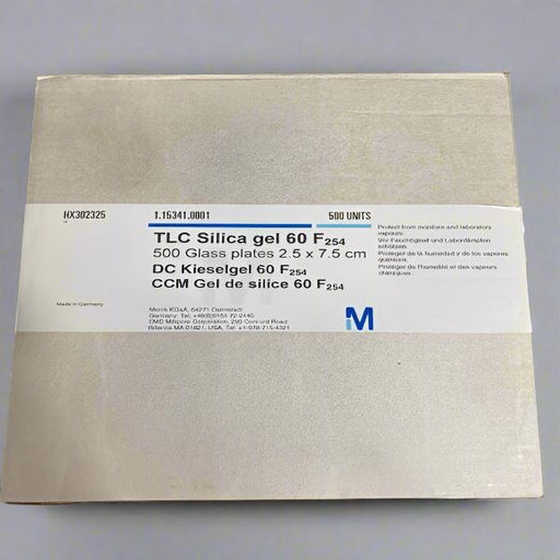 Millipore TLC Glass Plate Silica Gel 60 F254 2.5 x 7.5 cm Box of 500 Plates LC/MS/GC Millipore