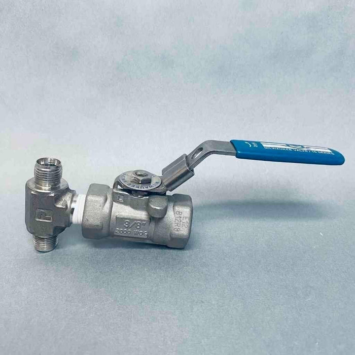 Milwaukee Valve Fire Safe Ball Valve 3/8 in. FNPT Stainless Steel Valves Milwaukee Valve