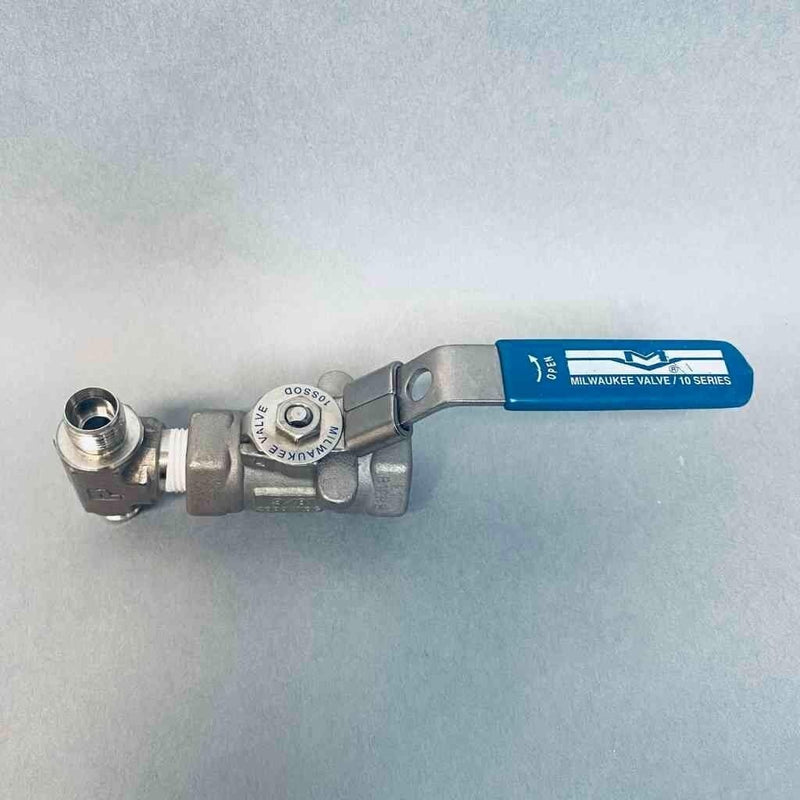 Milwaukee Valve Fire Safe Ball Valve 3/8 in. FNPT Stainless Steel Valves Milwaukee Valve
