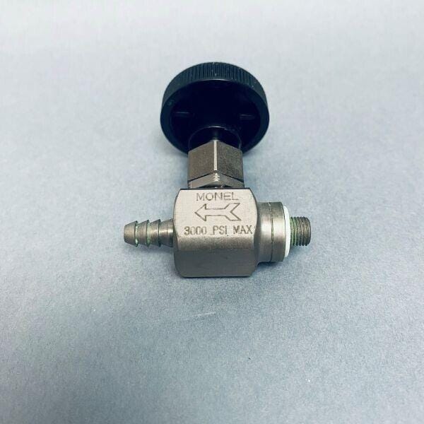 Monel Needle Valve CGA 110 x 1/4 in. Hose Barb Stainless Steel Needle Valves Monel