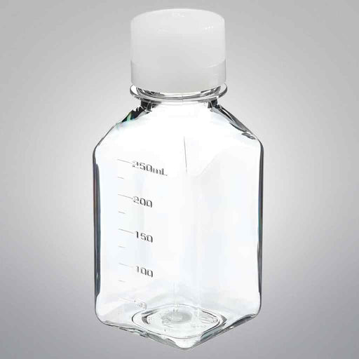 Nalgene Media Bottle 250 ml PETG Square Sterile Case of 60 Bottles Jars & Reagent Bottles Thermo Scientific