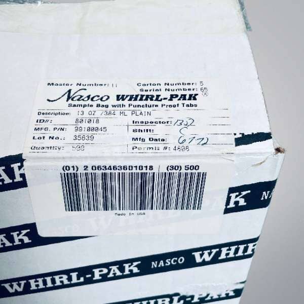 Nasco Whirl Pack Sample Bag 13 oz Total of 300 Bags Lab Equipment: Other Lab Equipment Nasco