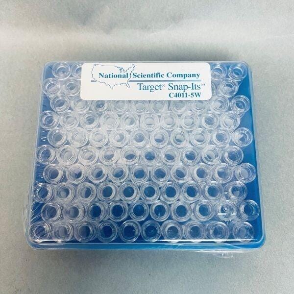 National Scientific Clear Target Snap-Its Vials 12 x 32mm Lot of 200 Vials Vials National Scientific