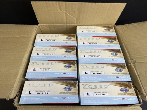 Nitrile Gloves Large Lot of 9 Boxes of 250 Gloves Each Microflex XC-310-L Other Microflex