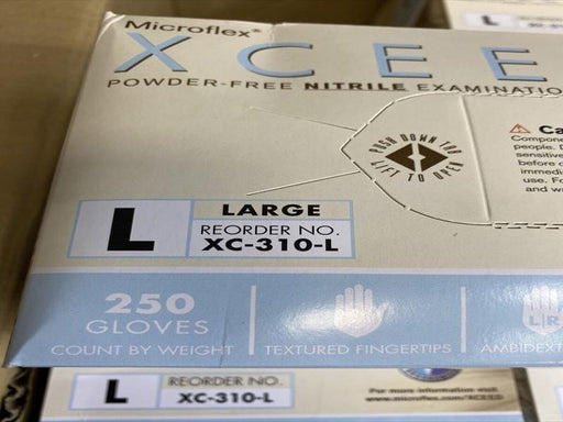 Nitrile Gloves Large Lot of 9 Boxes of 250 Gloves Each Microflex XC-310-L Other Microflex