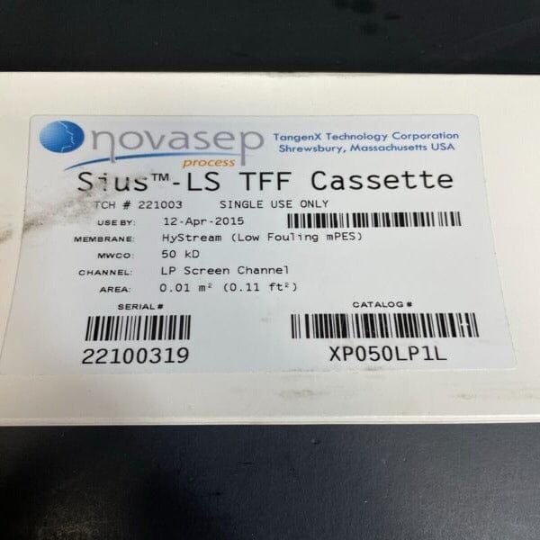 Novasep Sius-LS TFF Cassette HyS 10 kD 0.1 m2 Filters Novasep