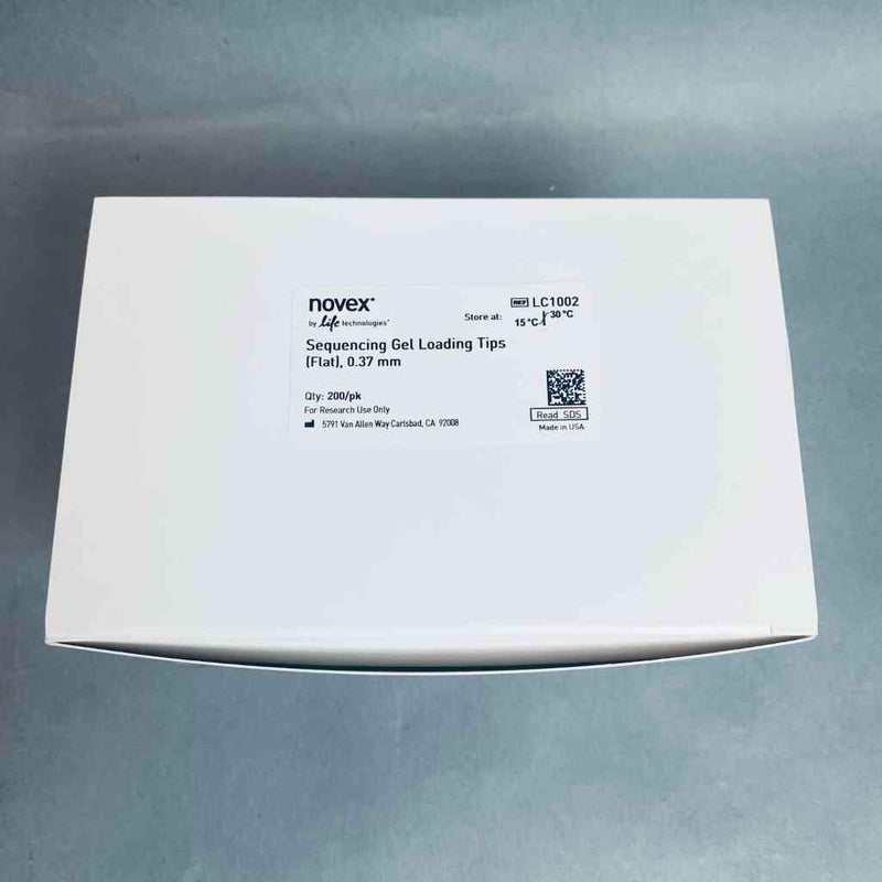 Novex Flat Gel Loading Tips 0.37 mm 200 ul 2 Racks of 200 Tips Each Pipettes & Pipette Tips Novex