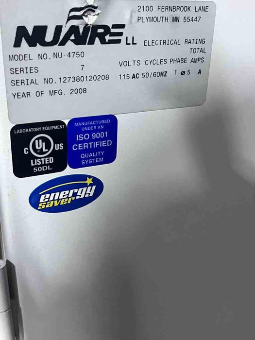 NuAire Water Jacketed CO2 Incubator Series 7 with 2 Shelves Lab Incubators Nuaire