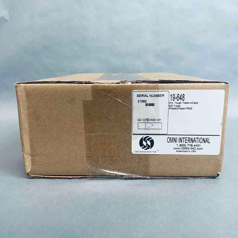 Omni International Tough Tubes 2 ml Screw Cap Case of 500 Sample Tubes Centrifuge Tubes Omni International