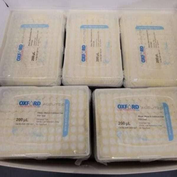 Oxford Pipette Tips 200 ul AccuTip Filtered 20 Racks Pipettes Oxford