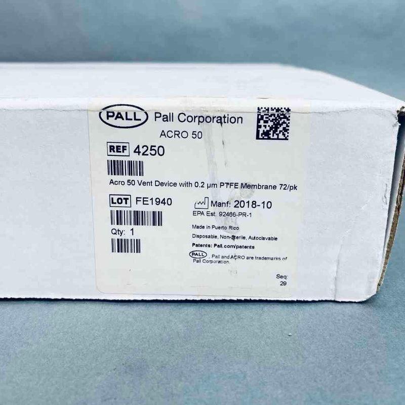 PALL Acro 50 Vent Filter 0.2 um PTFE Total of 24 Filters Filters Whatman