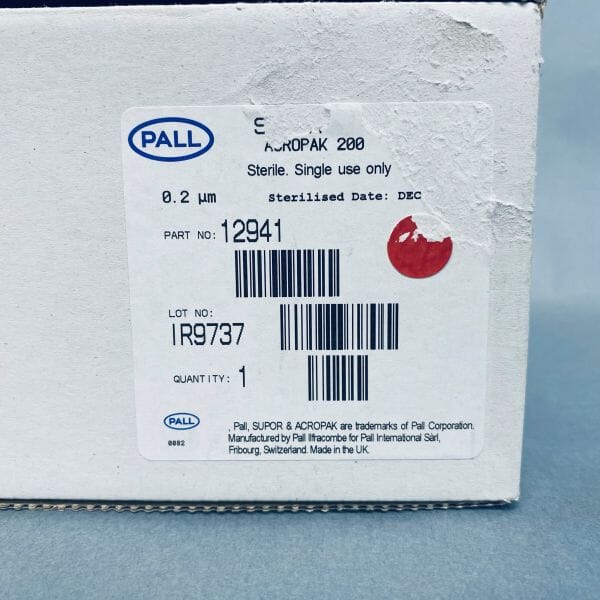 Pall AcroPak 200 Capsule with Filling Bell Supor Membrane 0.2 um Lot of 4 Capsules Filters PALL