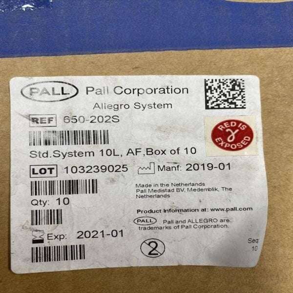 Pall Allegro Biocontainer System 10 L Sealed 4 Systems Other Pall