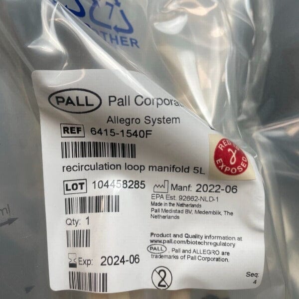 Pall Allegro Recirculation Loop Manifold 5L Sterile Other Pall Corporation